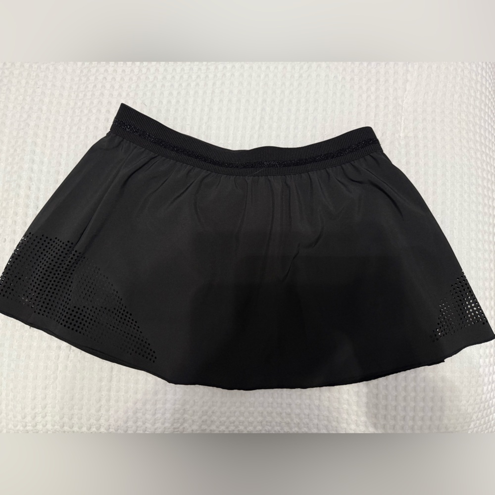 Black Fishnet Mini Tennis Skirt with Shorts Underneath